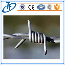 Estándar de seguridad Galvanizado y alambre de púas recubierto de PVC Hecho en China